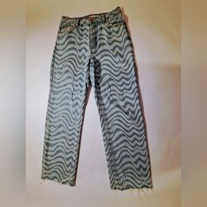 Wavy light and dark denim